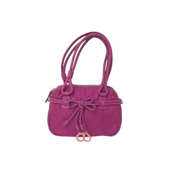 Dior Handbags - Christian Dior Trotter handbag purple pink leather jacquard